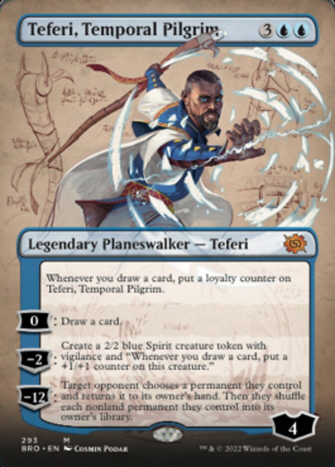 Teferi, Temporal Pilgrim (Borderless Alternate Art) [The Brothers' War] | Rock City Comics