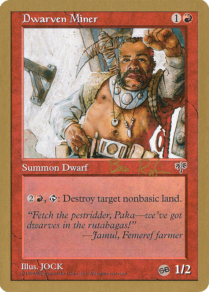 Dwarven Miner (Ben Rubin) (SB) [World Championship Decks 1998] | Rock City Comics