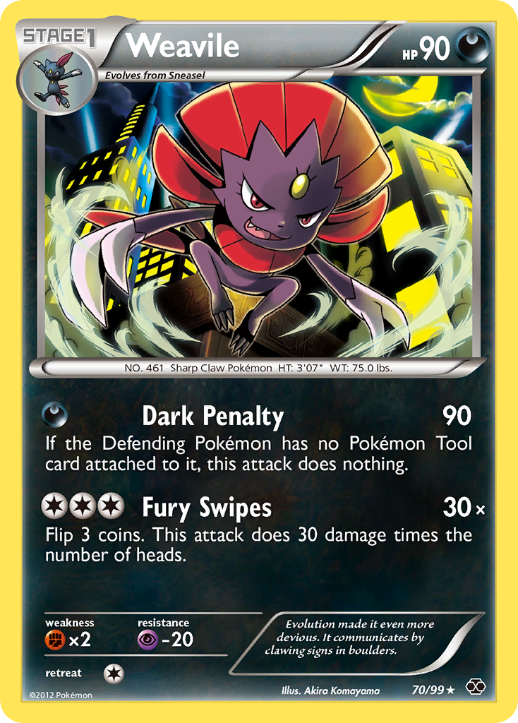 Weavile (70/99) [Black & White: Next Destinies] | Rock City Comics