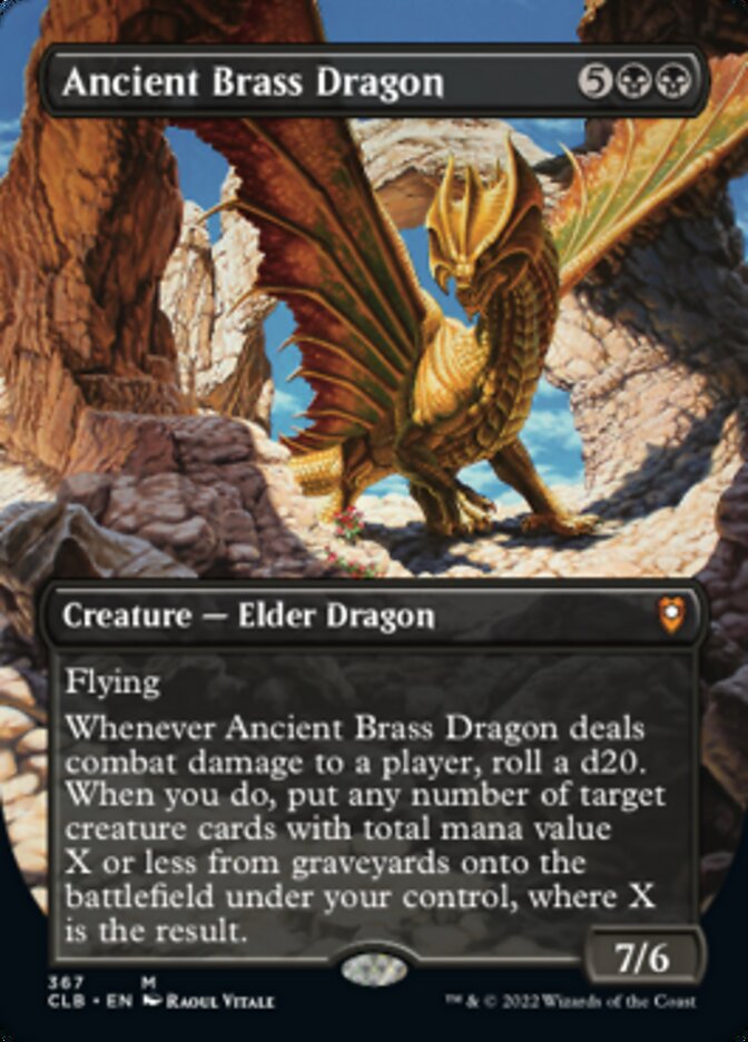 Ancient Brass Dragon (Borderless Alternate Art) [Commander Legends: Battle for Baldur's Gate] | Rock City Comics