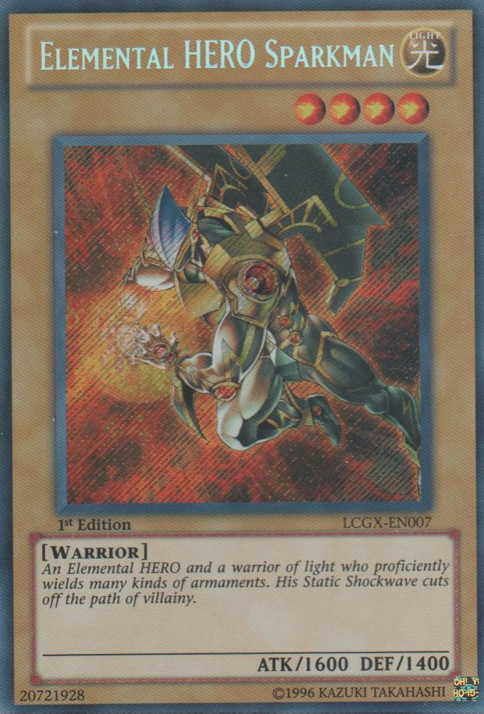 Elemental HERO Sparkman (Alternate Art) [LCGX-EN007] Secret Rare | Rock City Comics