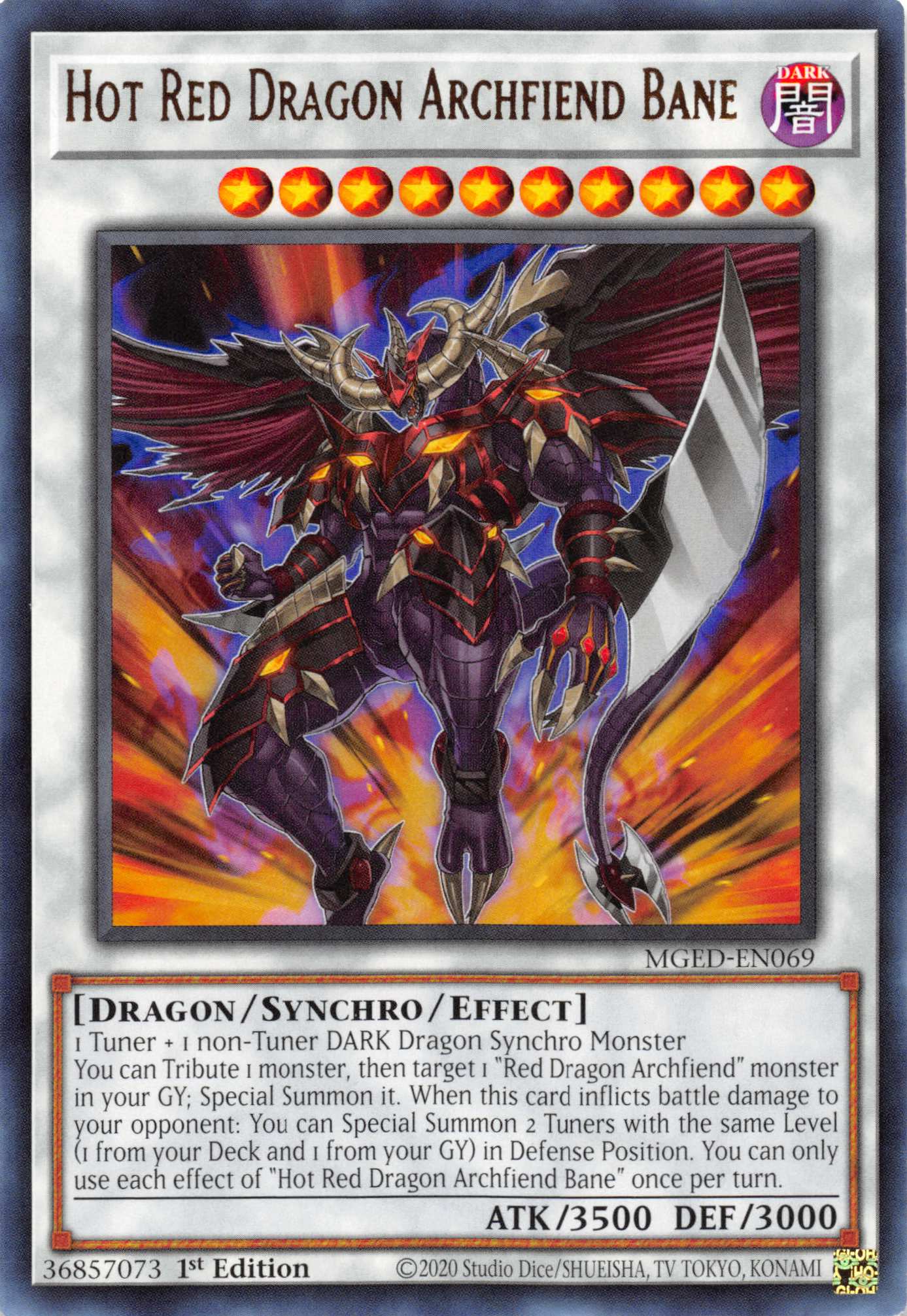 Hot Red Dragon Archfiend Bane [MGED-EN069] Rare | Rock City Comics