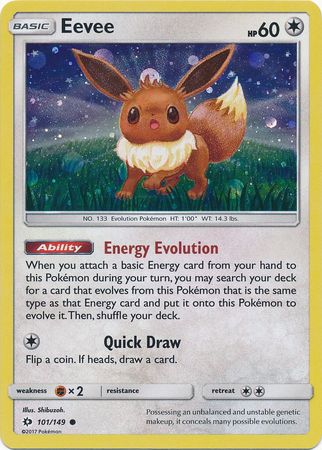 Eevee (101/149) (Cosmos Holo) [Sun & Moon: Base Set] | Rock City Comics