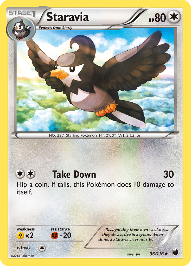 Staravia (96/116) [Black & White: Plasma Freeze] | Rock City Comics