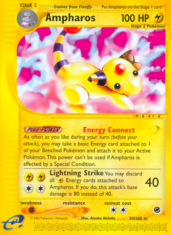 Ampharos (34/165) [Expedition: Base Set] | Rock City Comics