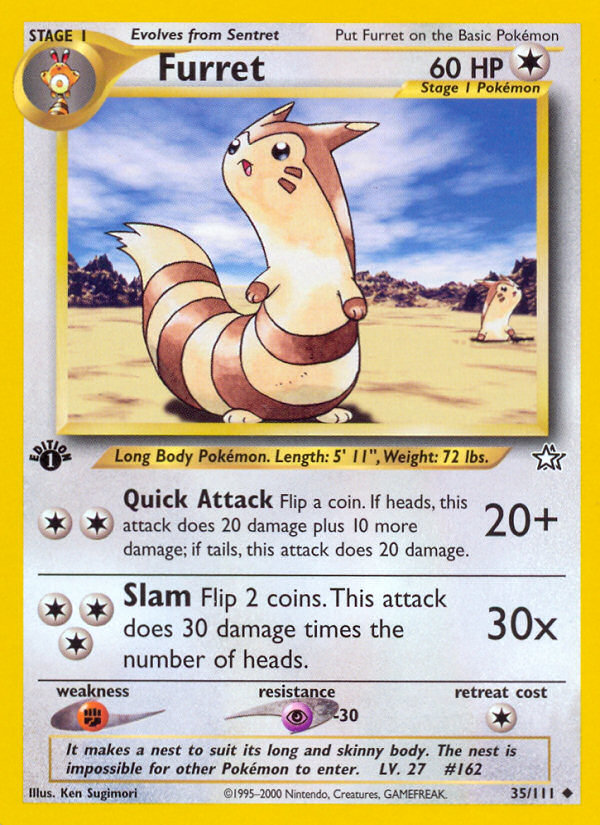 Furret (35/111) [Neo Genesis 1st Edition] | Rock City Comics