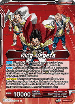 King Vegeta // King Vegeta, Head of the Saiyan Rebellion (Common) [BT13-002] | Rock City Comics