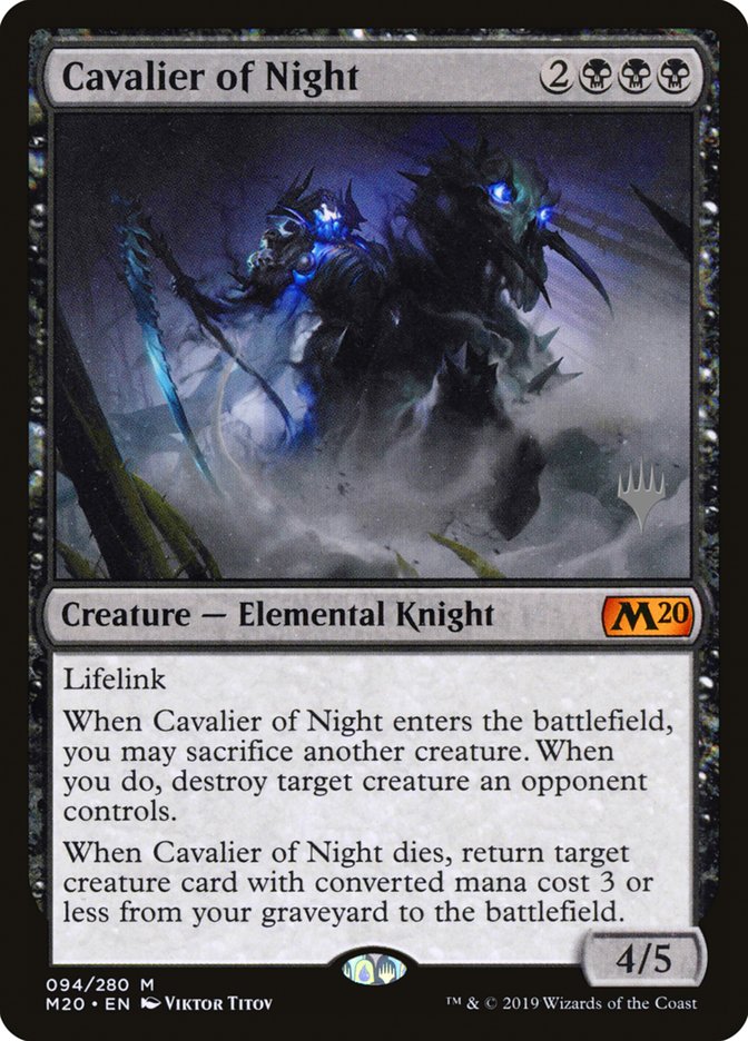 Cavalier of Night (Promo Pack) [Core Set 2020 Promos] | Rock City Comics