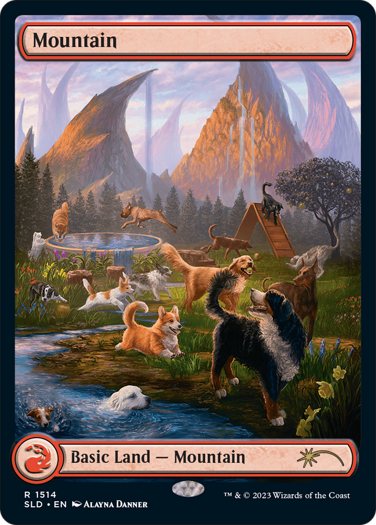 Mountain (1514) [Secret Lair Commander Deck: Raining Cats and Dogs] | Rock City Comics