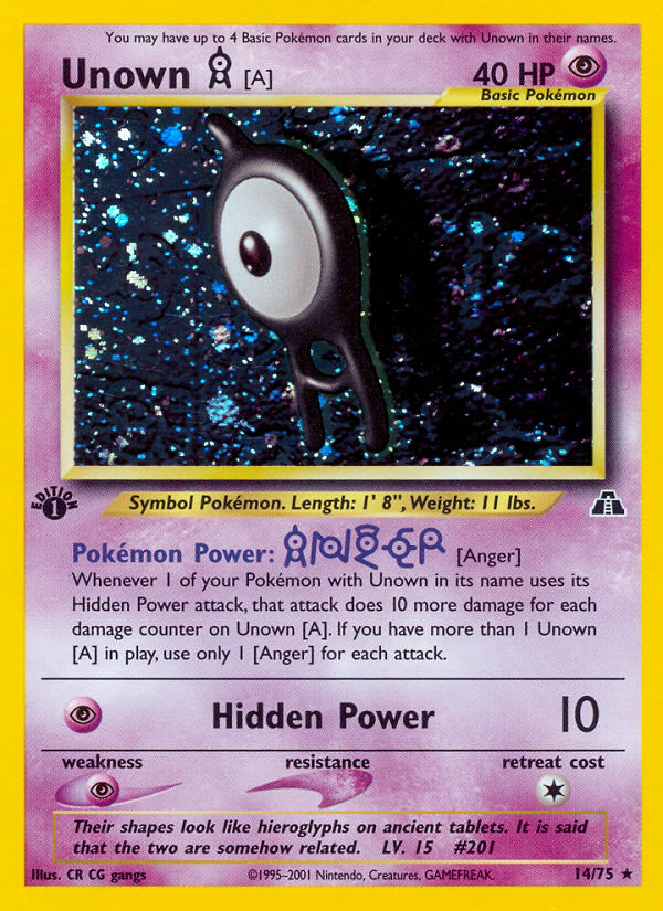 Unown [A] (14/75) [Neo Discovery 1st Edition] | Rock City Comics