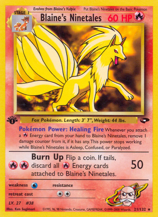 Blaine's Ninetales (21/132) [Gym Challenge 1st Edition] | Rock City Comics