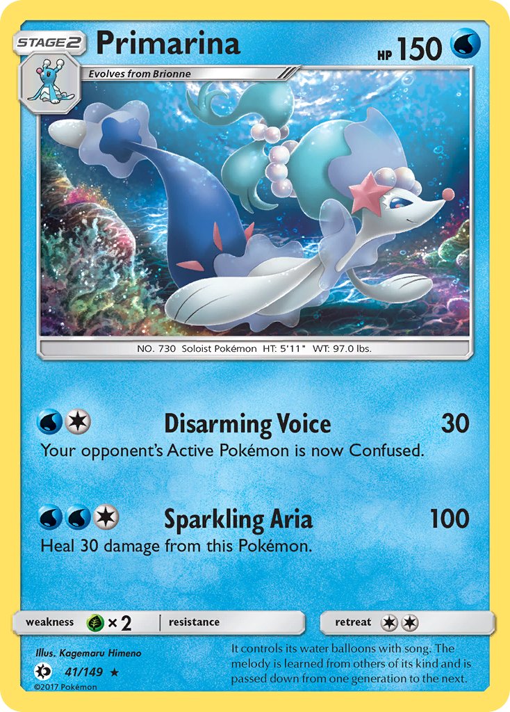 Primarina (41/149) (Theme Deck Exclusive) [Sun & Moon: Base Set] | Rock City Comics