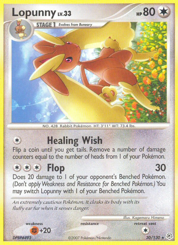 Lopunny (30/130) [Diamond & Pearl: Base Set] | Rock City Comics