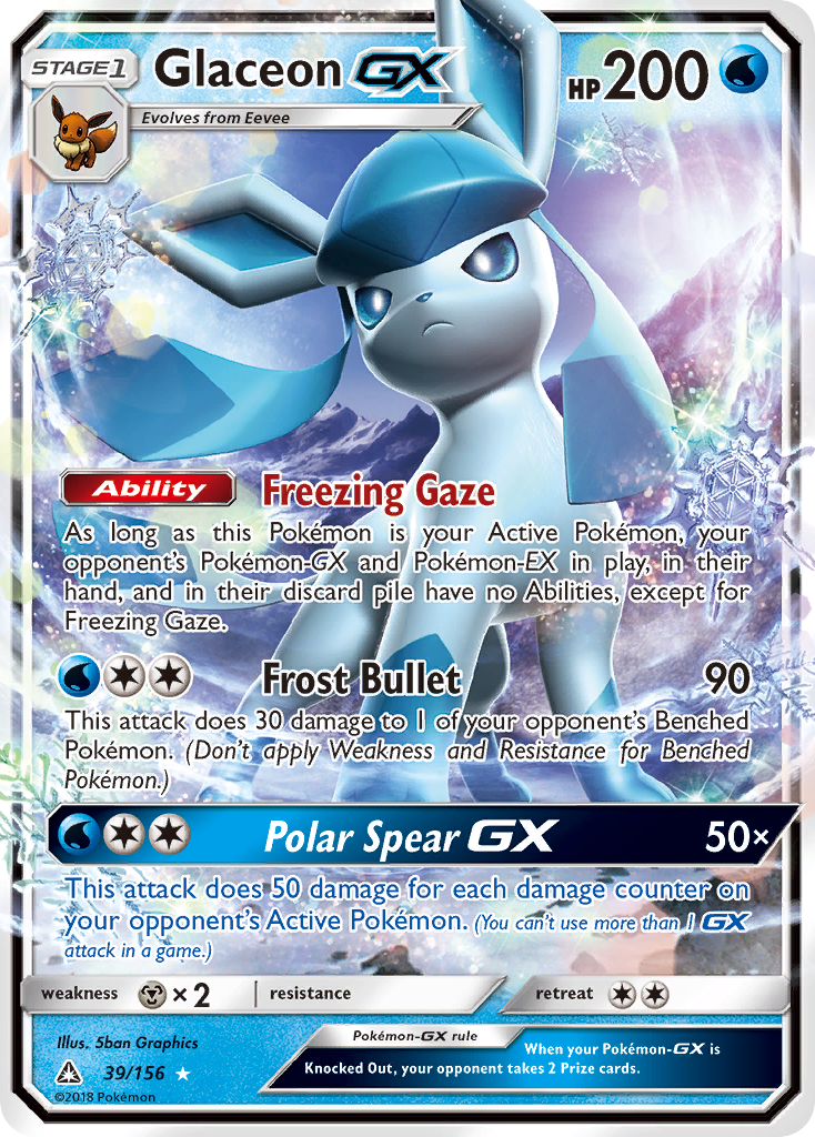 Glaceon GX (39/156) [Sun & Moon: Ultra Prism] | Rock City Comics