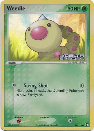 Weedle (87/113) (Stamped) [EX: Delta Species] | Rock City Comics