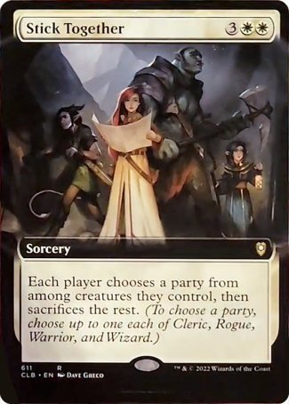 Stick Together (Extended Art) [Commander Legends: Battle for Baldur's Gate] | Rock City Comics