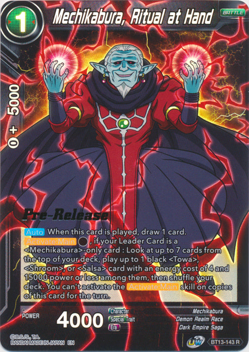 Mechikabura, Ritual at Hand (BT13-143) [Supreme Rivalry Prerelease Promos] | Rock City Comics