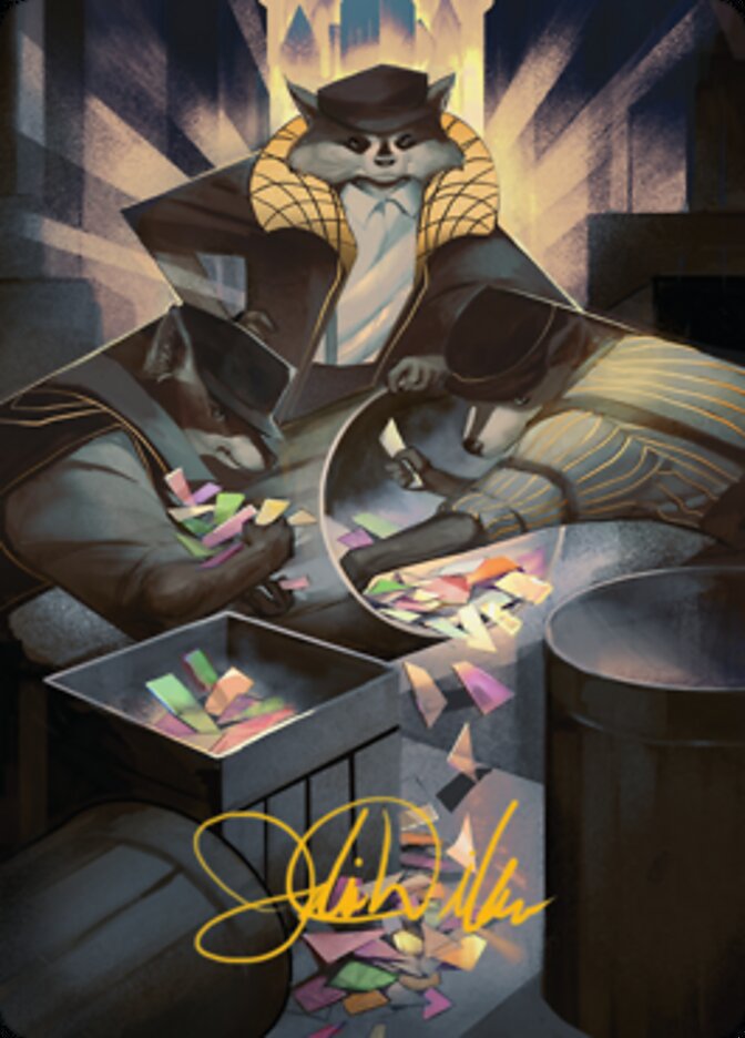 Masked Bandits Art Card (Gold-Stamped Signature) [Streets of New Capenna Art Series] | Rock City Comics