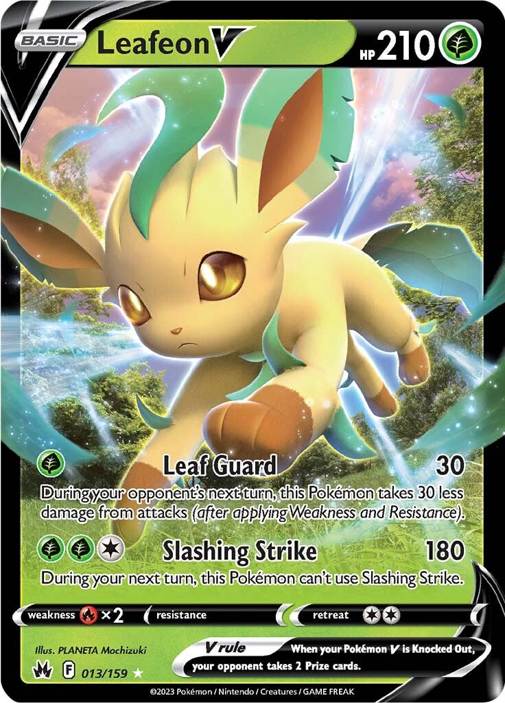 Leafeon V (013/159) [Sword & Shield: Crown Zenith] | Rock City Comics