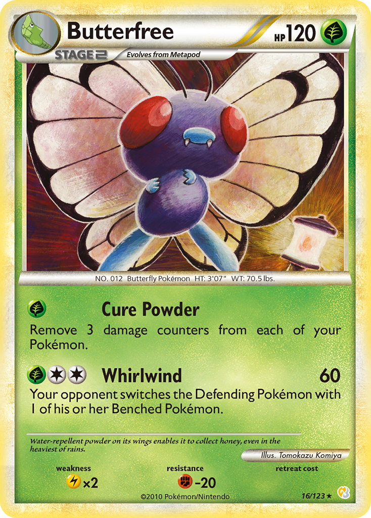 Butterfree (16/123) [HeartGold & SoulSilver: Base Set] | Rock City Comics