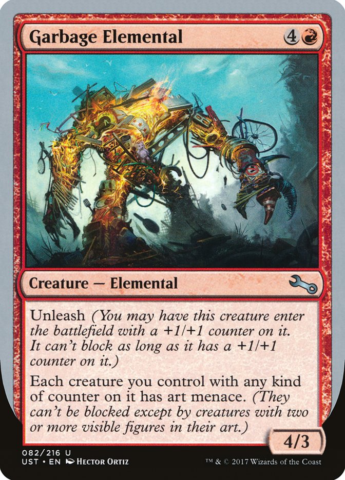 Garbage Elemental (4/3 Creature) [Unstable] | Rock City Comics