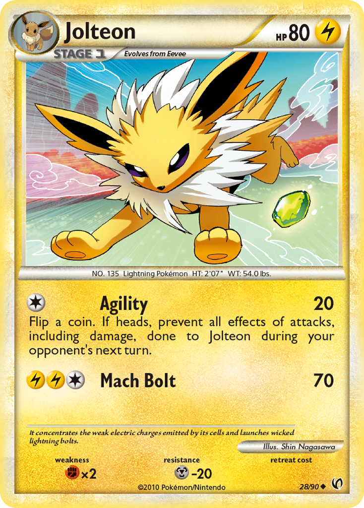 Jolteon (28/90) [HeartGold & SoulSilver: Undaunted] | Rock City Comics