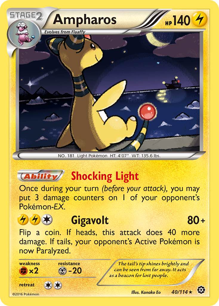 Ampharos (40/114) [XY: Steam Siege] | Rock City Comics