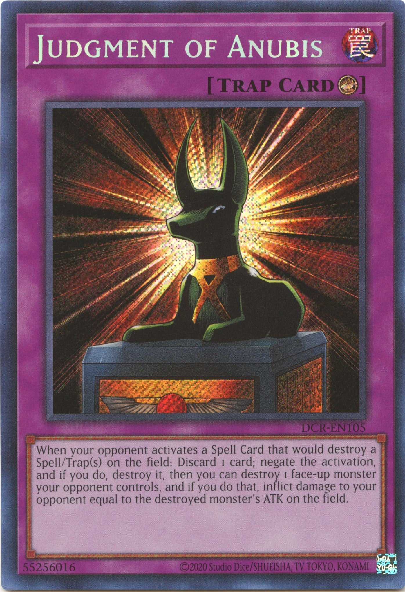 Judgment of Anubis (25th Anniversary) [DCR-EN105] Secret Rare | Rock City Comics