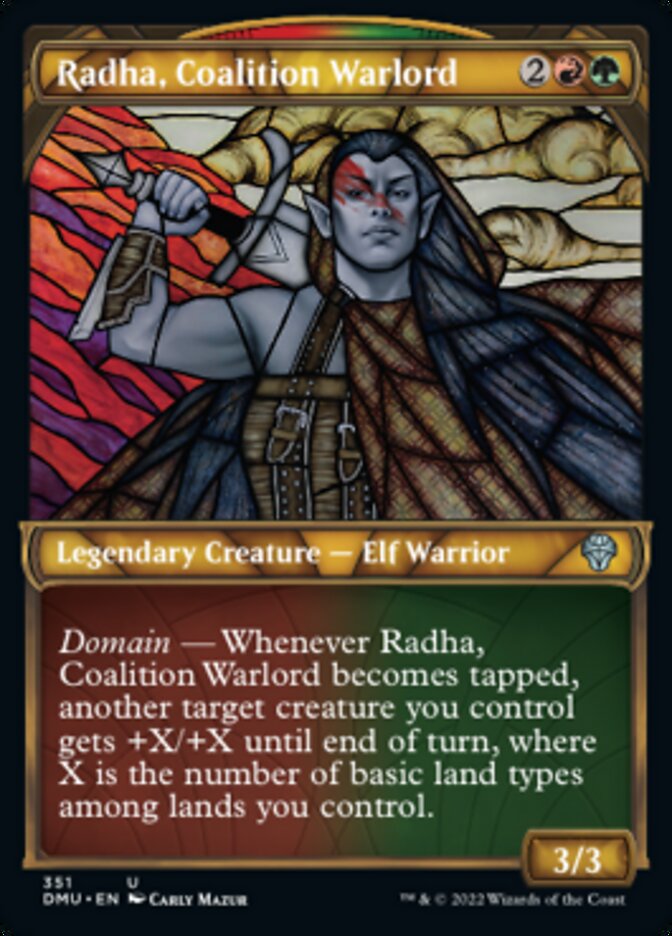 Radha, Coalition Warlord (Showcase Textured) [Dominaria United] | Rock City Comics