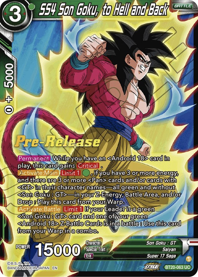 SS4 Son Goku, to Hell and Back (BT20-063) [Power Absorbed Prerelease Promos] | Rock City Comics