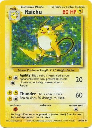 Raichu (14/102) [Base Set Unlimited] | Rock City Comics