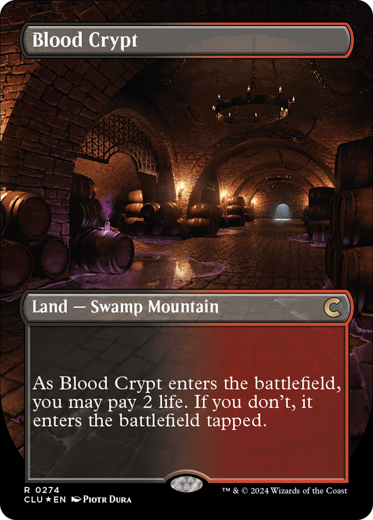 Blood Crypt (Borderless) [Ravnica: Clue Edition] | Rock City Comics