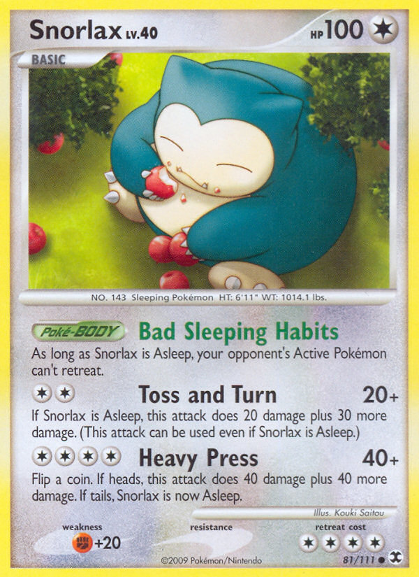 Snorlax (81/111) [Platinum: Rising Rivals] | Rock City Comics