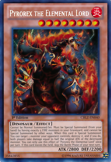 Pyrorex the Elemental Lord [CBLZ-EN040] Secret Rare | Rock City Comics