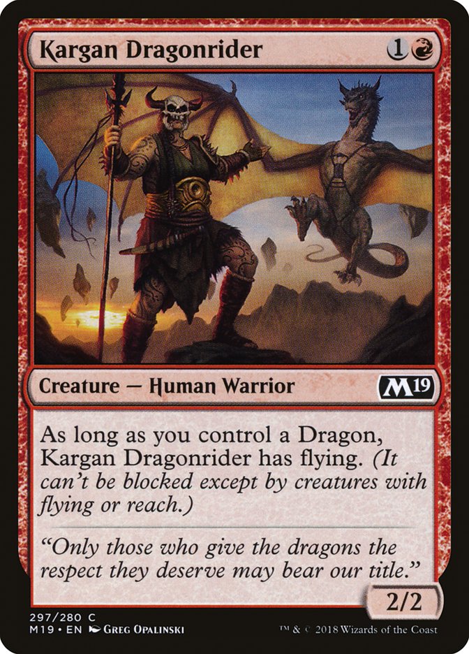 Kargan Dragonrider [Core Set 2019] | Rock City Comics