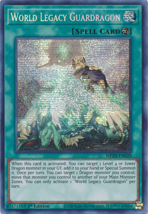 World Legacy Guardragon [MP20-EN029] Prismatic Secret Rare | Rock City Comics