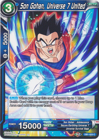 Son Gohan, Universe 7 United (DB1-023) [Dragon Brawl] | Rock City Comics