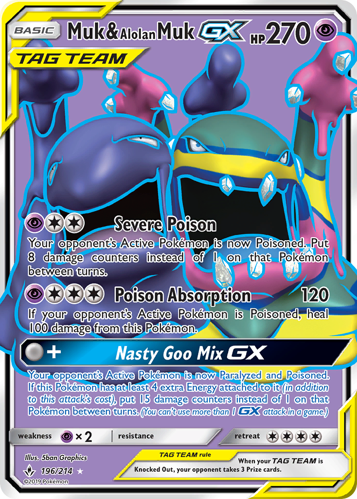 Muk & Alolan Muk GX (196/214) [Sun & Moon: Unbroken Bonds] | Rock City Comics