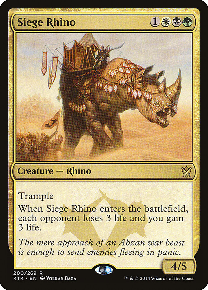 Siege Rhino [Khans of Tarkir] | Rock City Comics