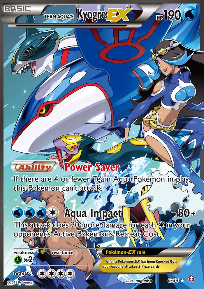 Team Aqua's Kyogre EX (6/34) [XY: Double Crisis] | Rock City Comics