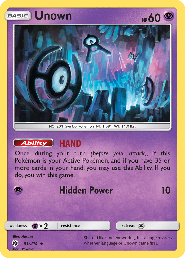 Unown (91/214) [Sun & Moon: Lost Thunder] | Rock City Comics