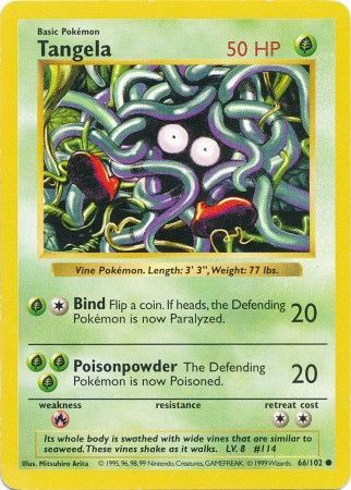 Tangela (66/102) [Base Set Shadowless Unlimited] | Rock City Comics