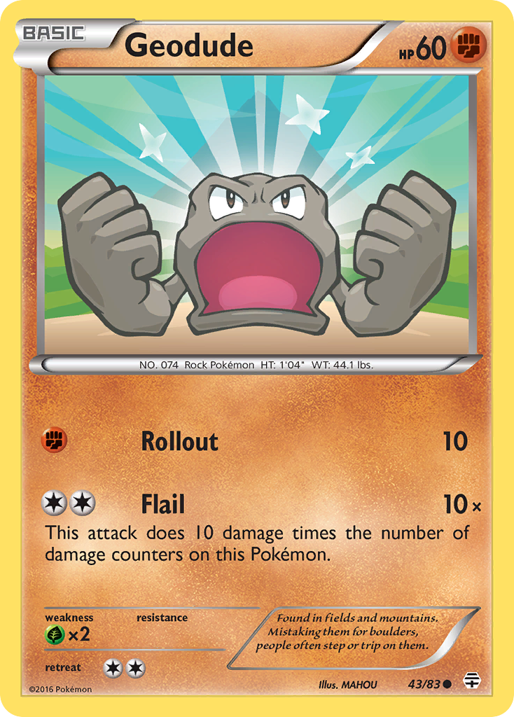 Geodude (43/83) [XY: Generations] | Rock City Comics