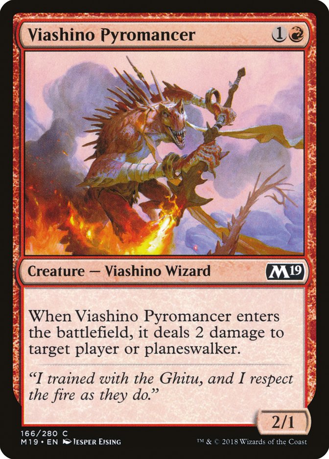 Viashino Pyromancer [Core Set 2019] | Rock City Comics