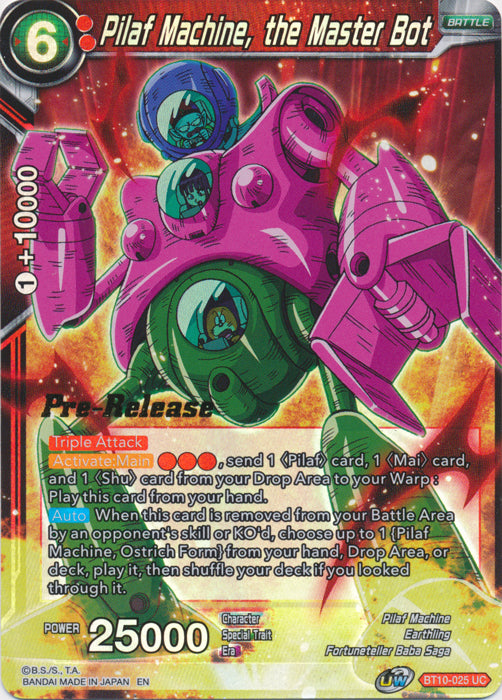 Pilaf Machine, the Master Bot (BT10-025) [Rise of the Unison Warrior Prerelease Promos] | Rock City Comics