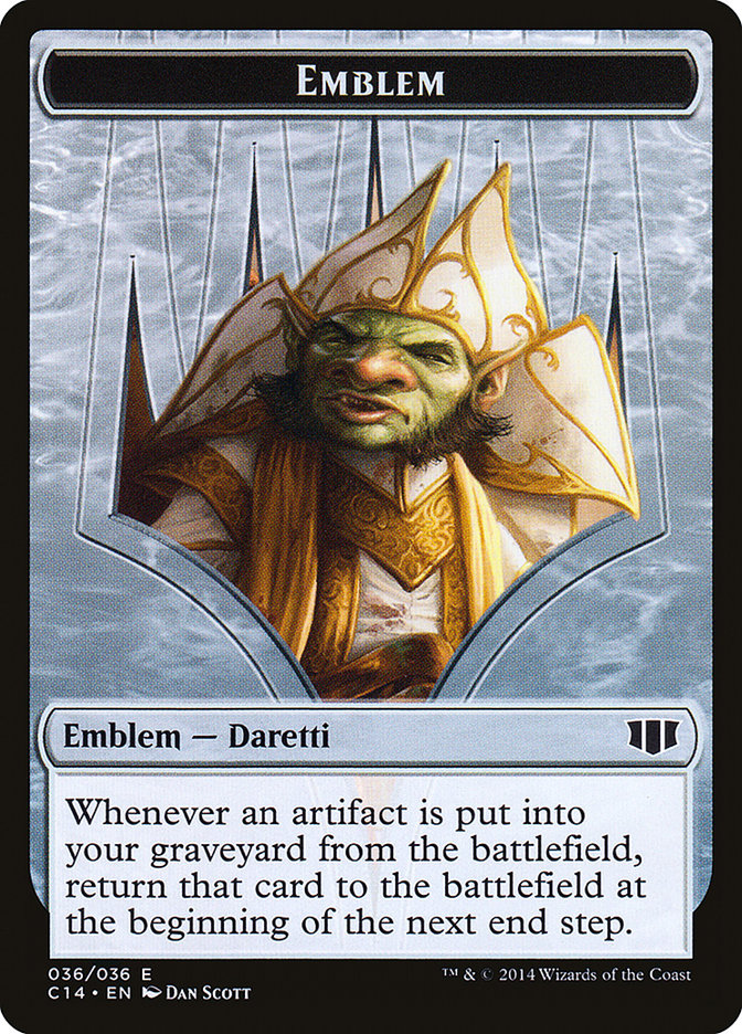 Daretti, Scrap Savant Emblem // Tuktuk the Returned Double-sided Token [Commander 2014 Tokens] | Rock City Comics