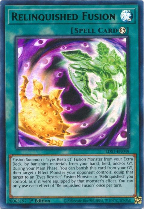 Relinquished Fusion (Green) [LDS1-EN049] Ultra Rare | Rock City Comics