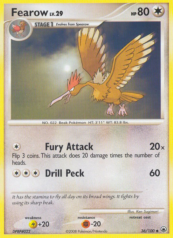 Fearow (36/100) [Diamond & Pearl: Majestic Dawn] | Rock City Comics