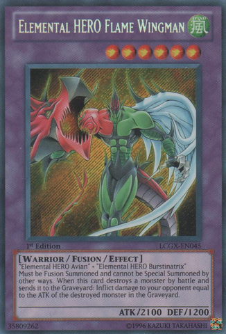 Elemental HERO Flame Wingman [LCGX-EN045] Secret Rare | Rock City Comics