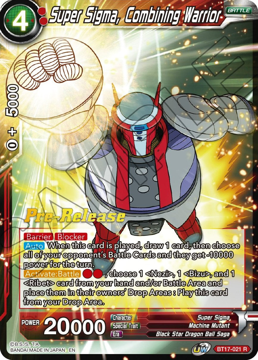 Super Sigma, Combining Warrior (BT17-021) [Ultimate Squad Prerelease Promos] | Rock City Comics